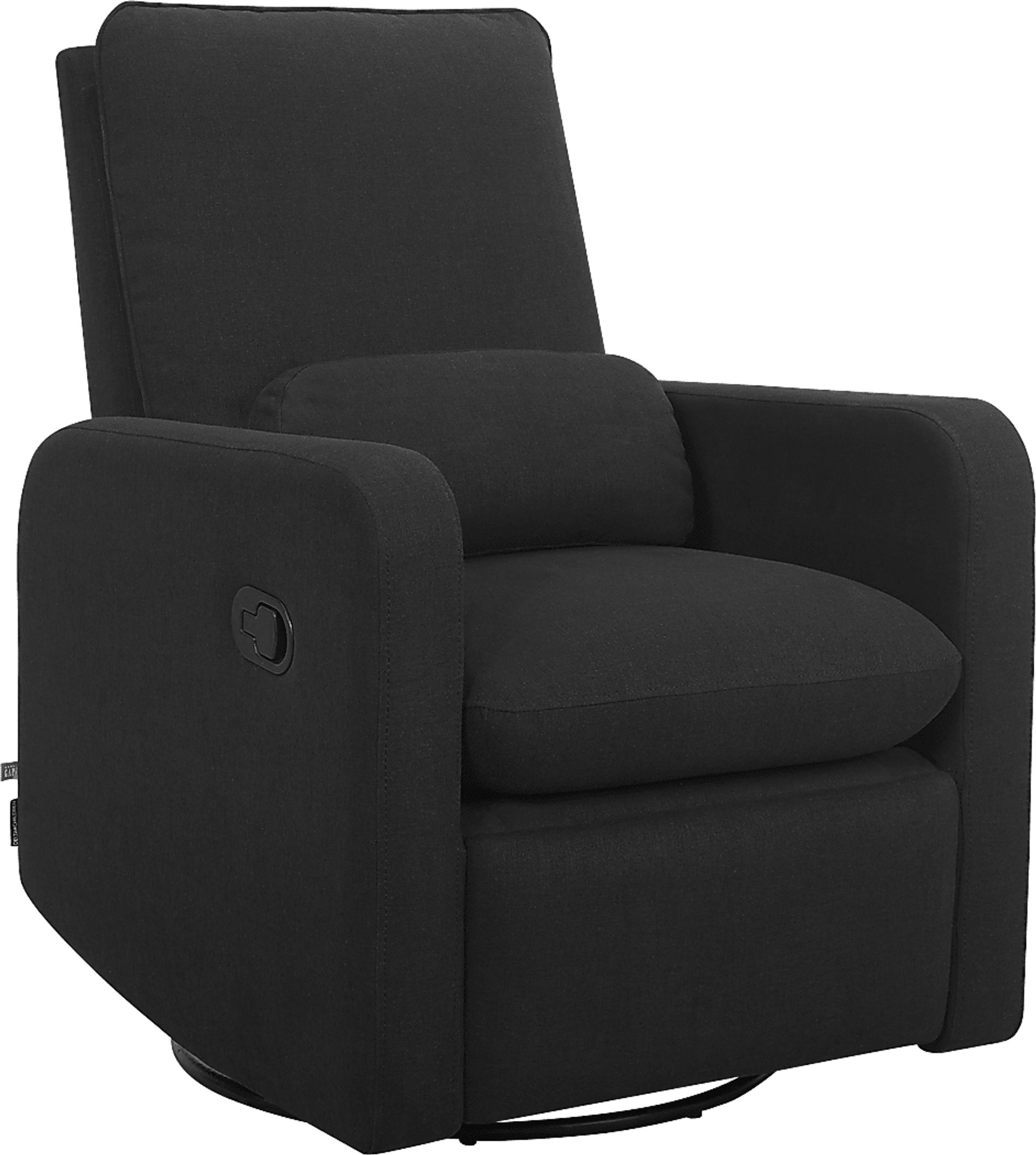 Nursery Cloud Black Swivel Recliner - Image 1