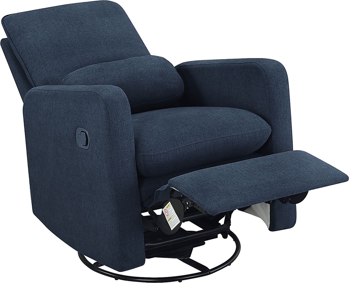 Delta Children Cloud Blue Swivel Glider Recliner | Rooms to Go