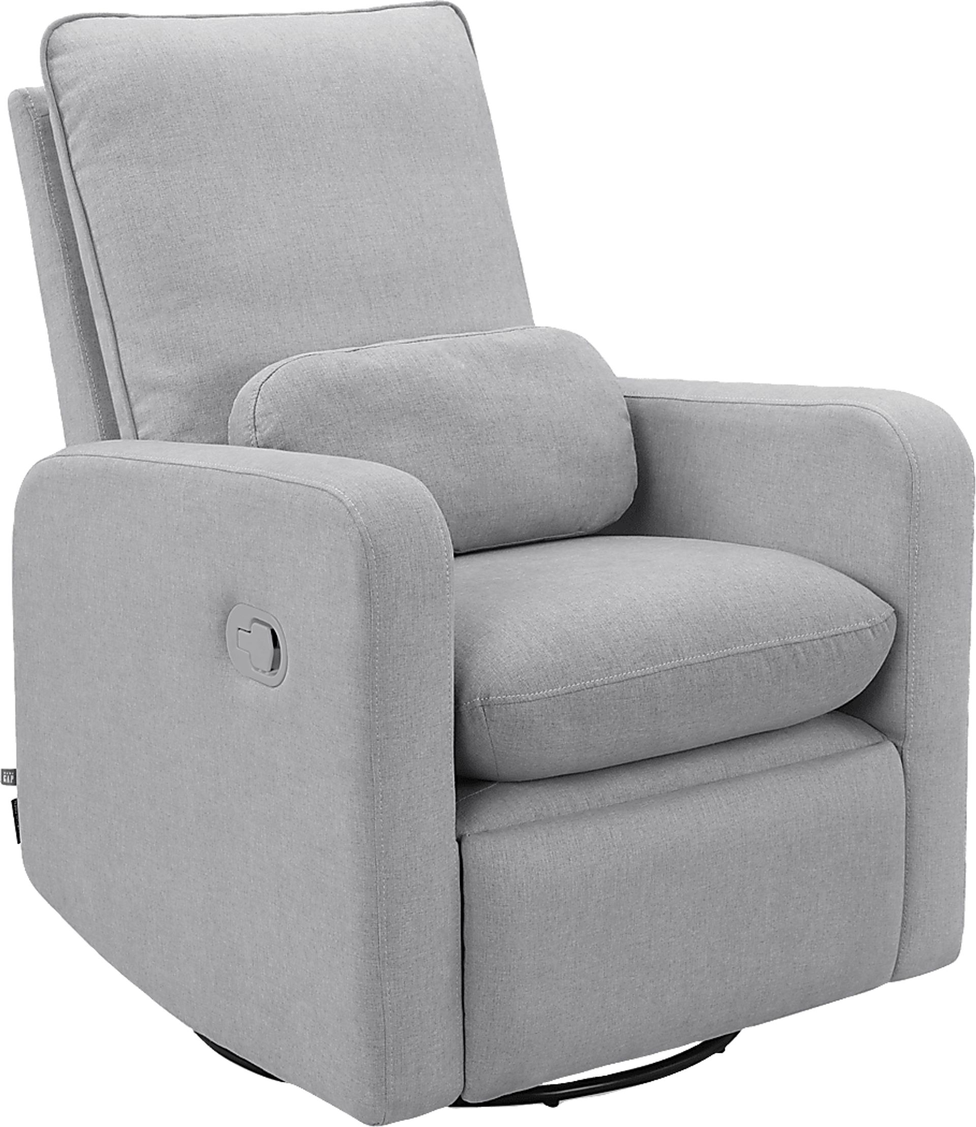 Nursery Cloud Gray Swivel Recliner - Image 1