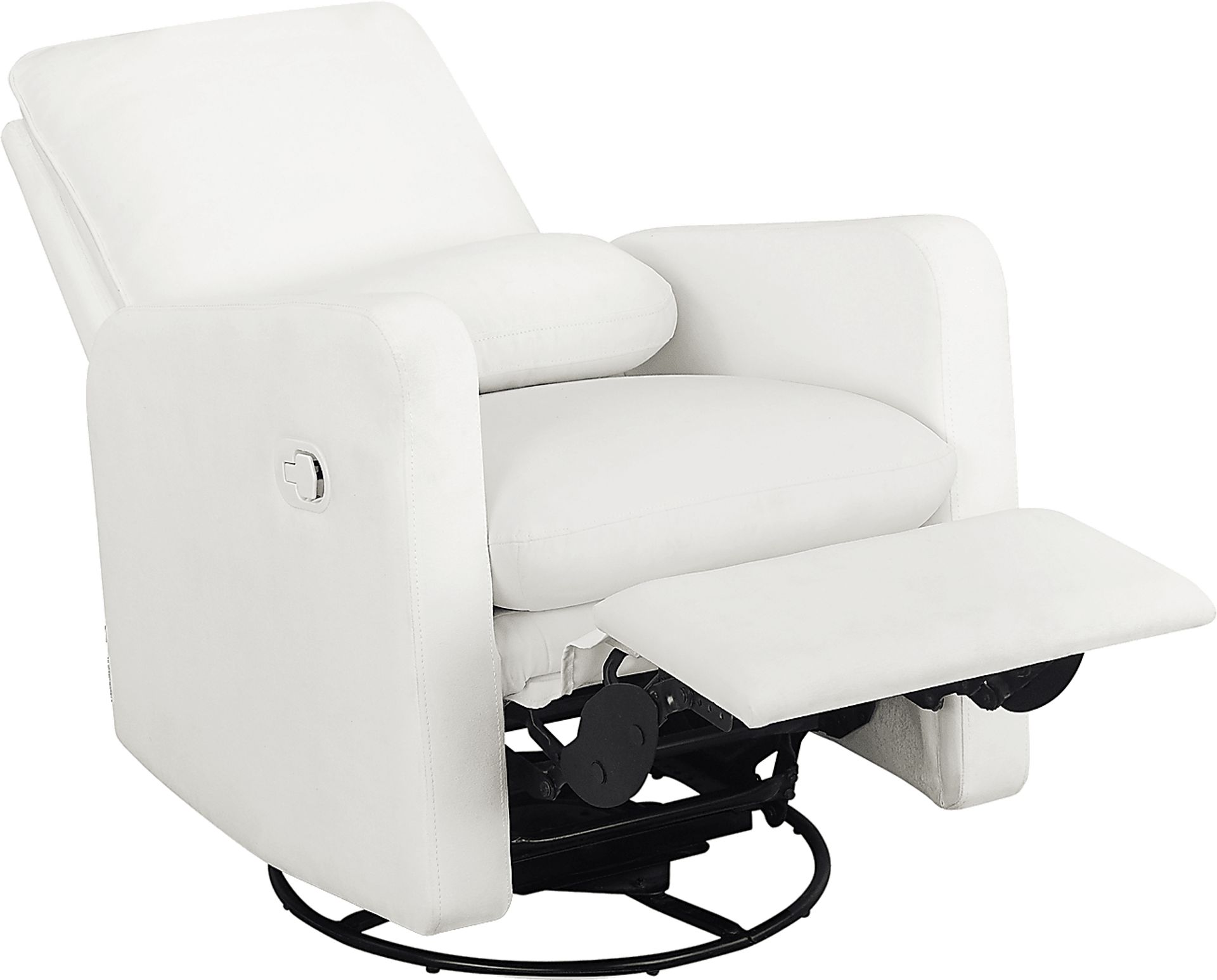 Nursery Cloud White Swivel Recliner - Image 5