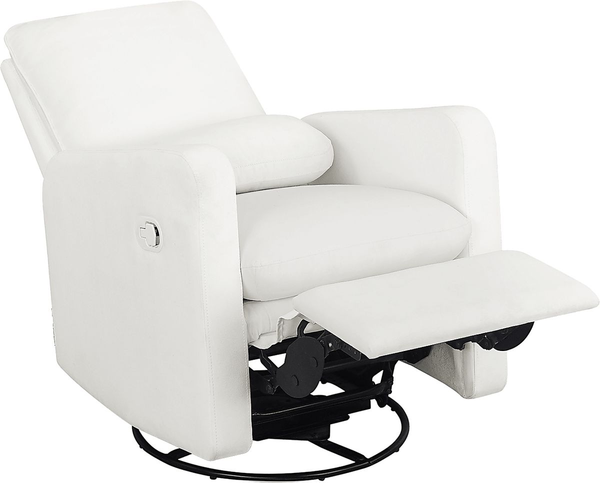 Delta Children Cloud White Swivel Glider Recliner | Rooms to Go