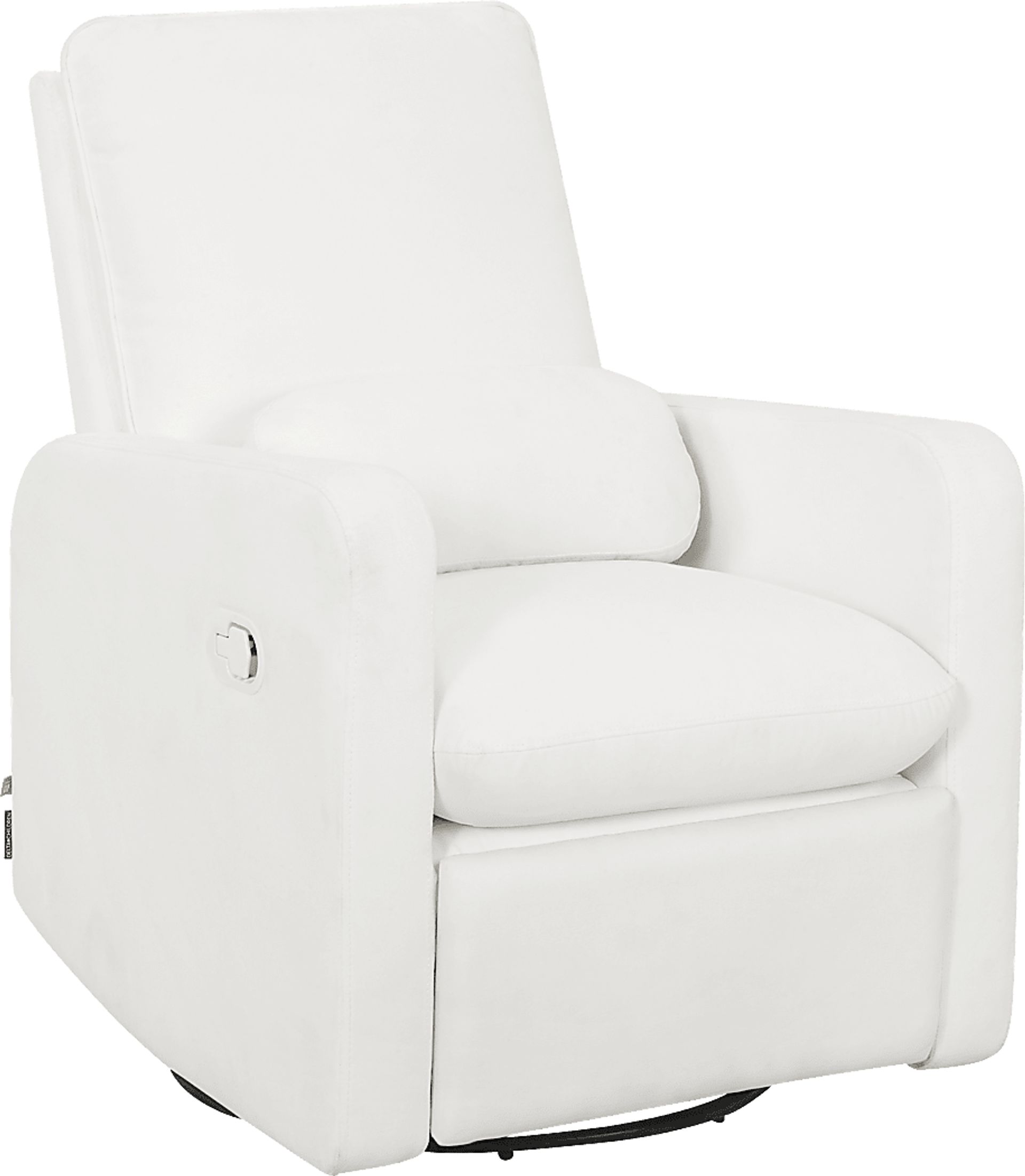 Nursery Cloud White Swivel Recliner - Image 1