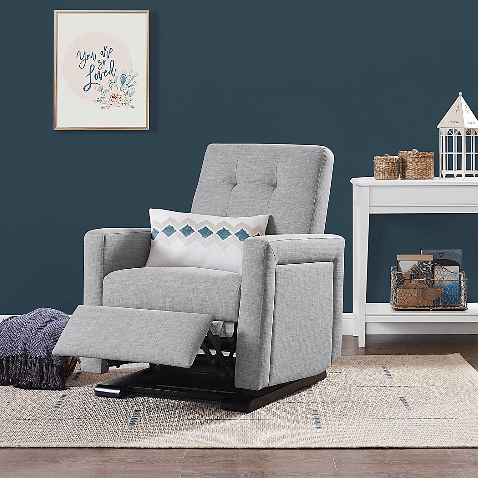 Nursery Colm Gray Glider Recliner - Image 3