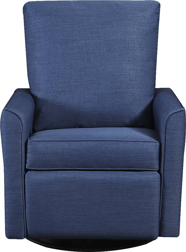 Nursery Cosonee Blue Swivel Recliner - Thumbnail - Image 2