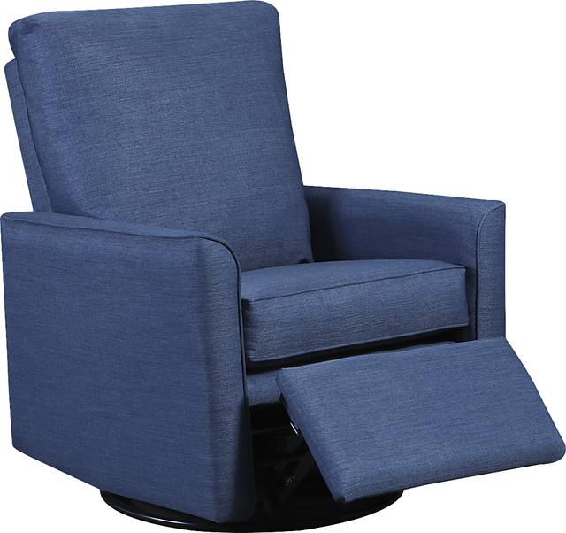 Nursery Cosonee Blue Swivel Recliner - Thumbnail - Image 3