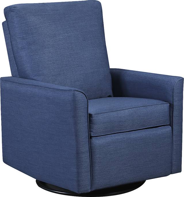 Nursery Cosonee Blue Swivel Recliner - Thumbnail - Image 1