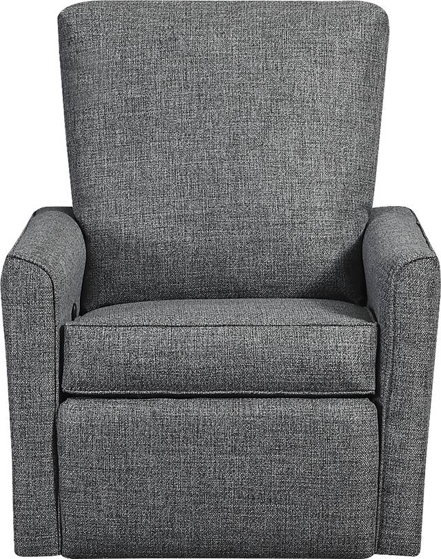 Nursery Cosonee Dark Gray Swivel Recliner - Thumbnail - Image 2