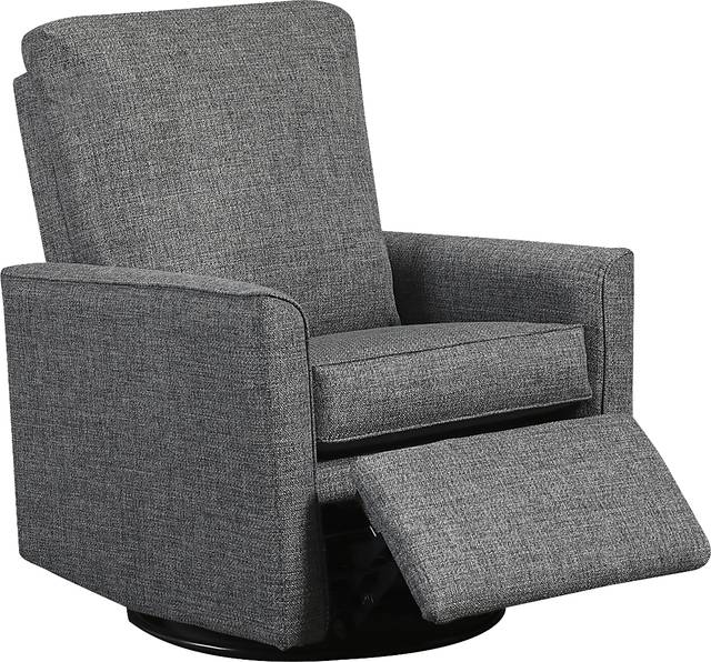Nursery Cosonee Dark Gray Swivel Recliner - Thumbnail - Image 3