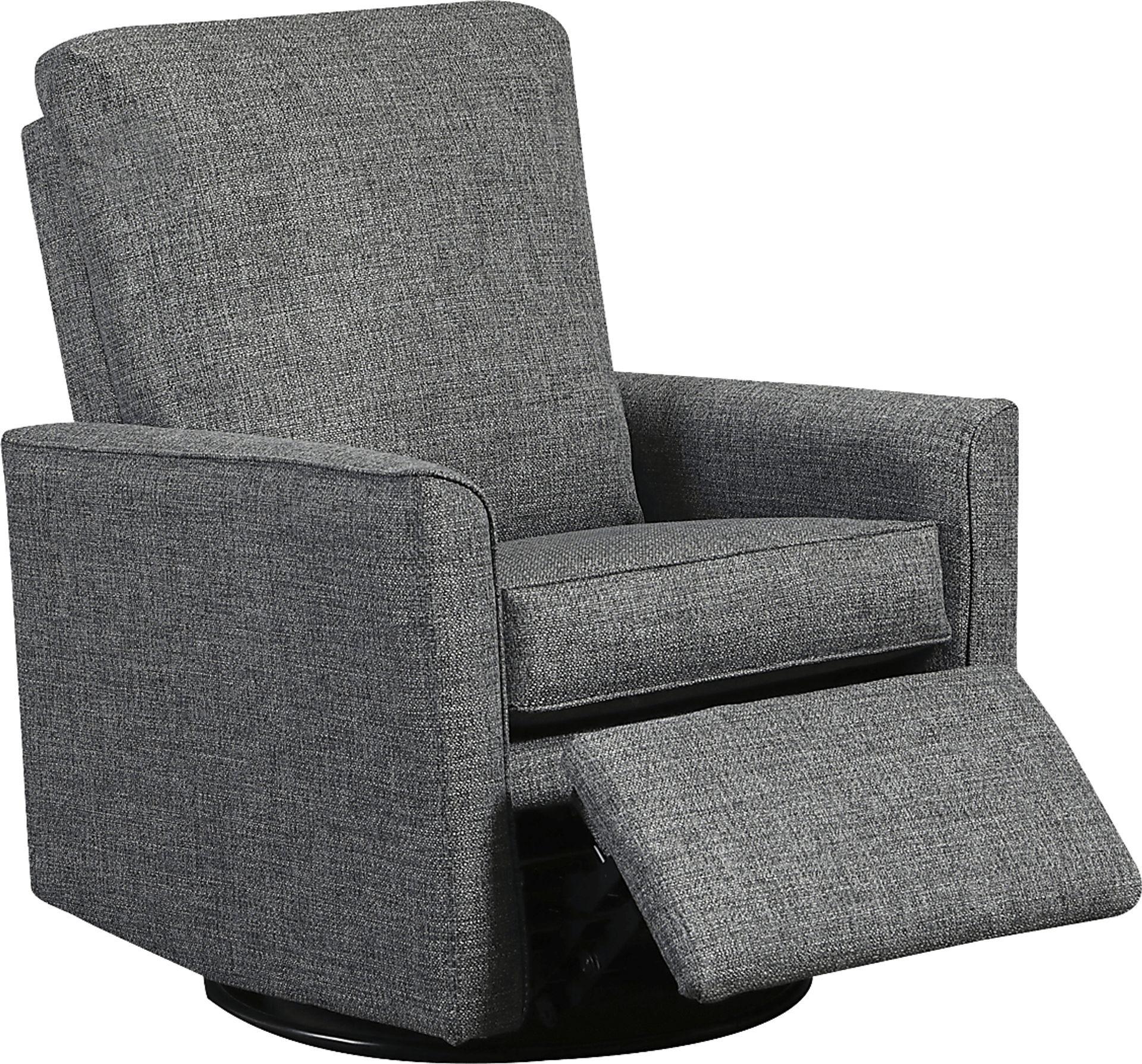 Nursery Cosonee Dark Gray Swivel Recliner - Image 3