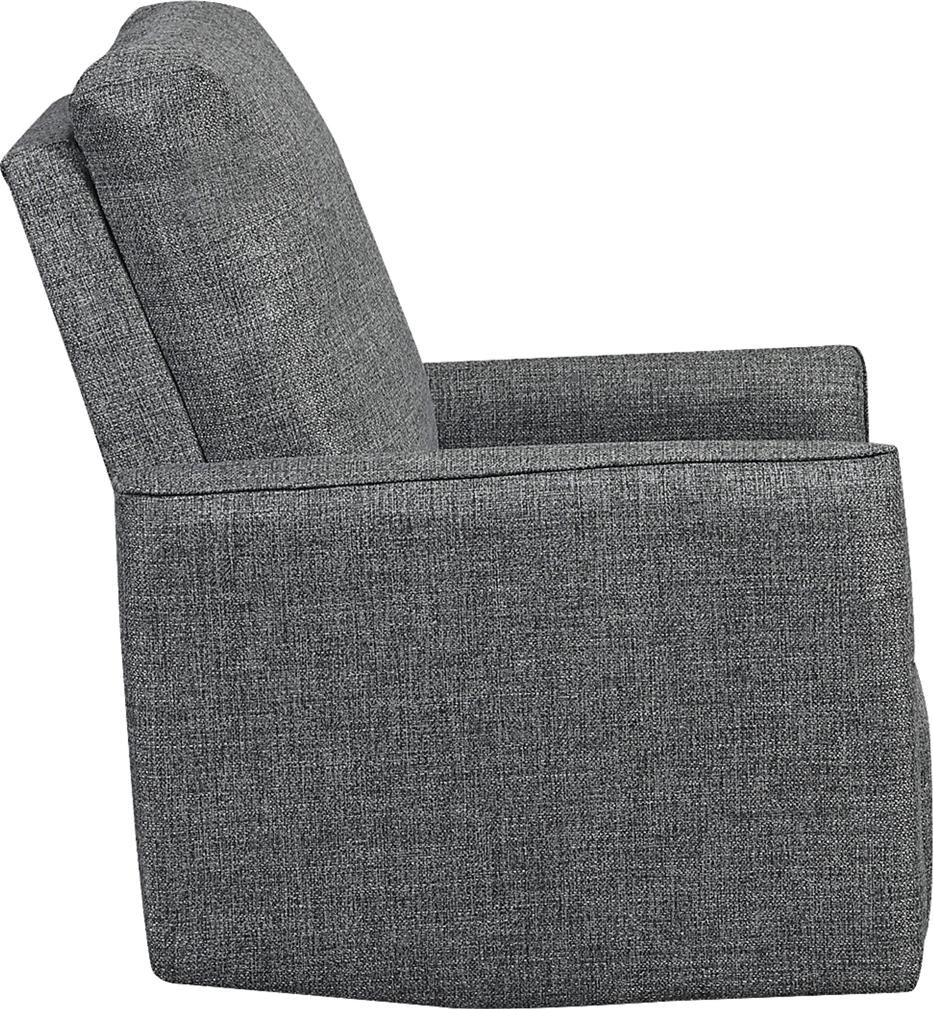 Nursery Cosonee Dark Gray Swivel Recliner - Image 4