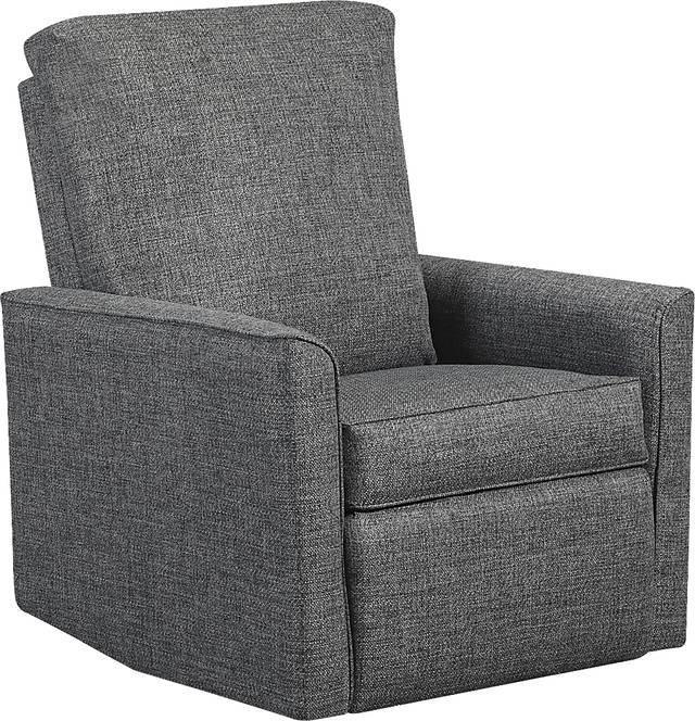 Nursery Cosonee Dark Gray Swivel Recliner - Thumbnail - Image 1