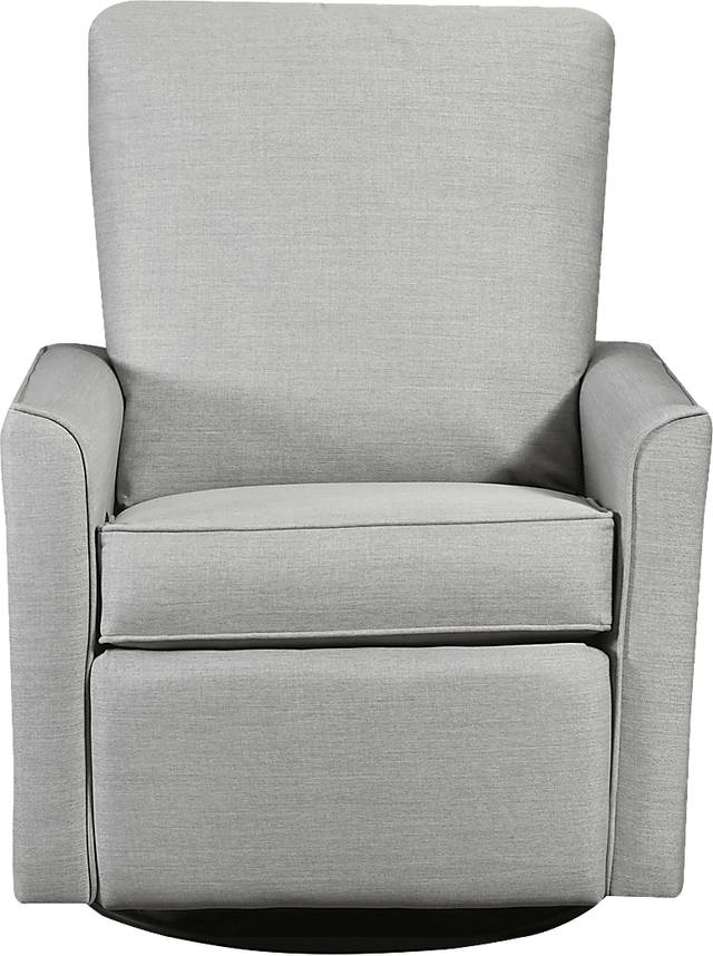Nursery Cosonee Gray Swivel Recliner - Thumbnail - Image 2