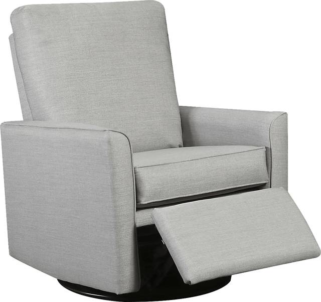 Nursery Cosonee Gray Swivel Recliner - Thumbnail - Image 3