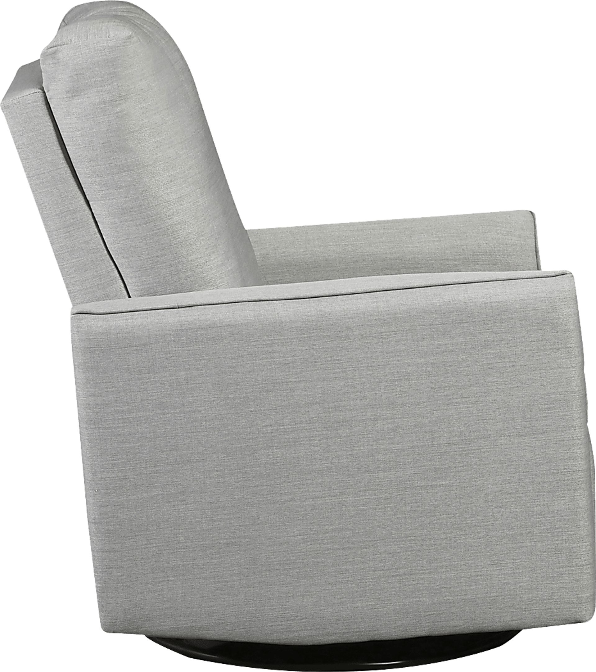 Nursery Cosonee Gray Swivel Recliner - Image 4