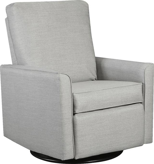 Nursery Cosonee Gray Swivel Recliner - Thumbnail - Image 1