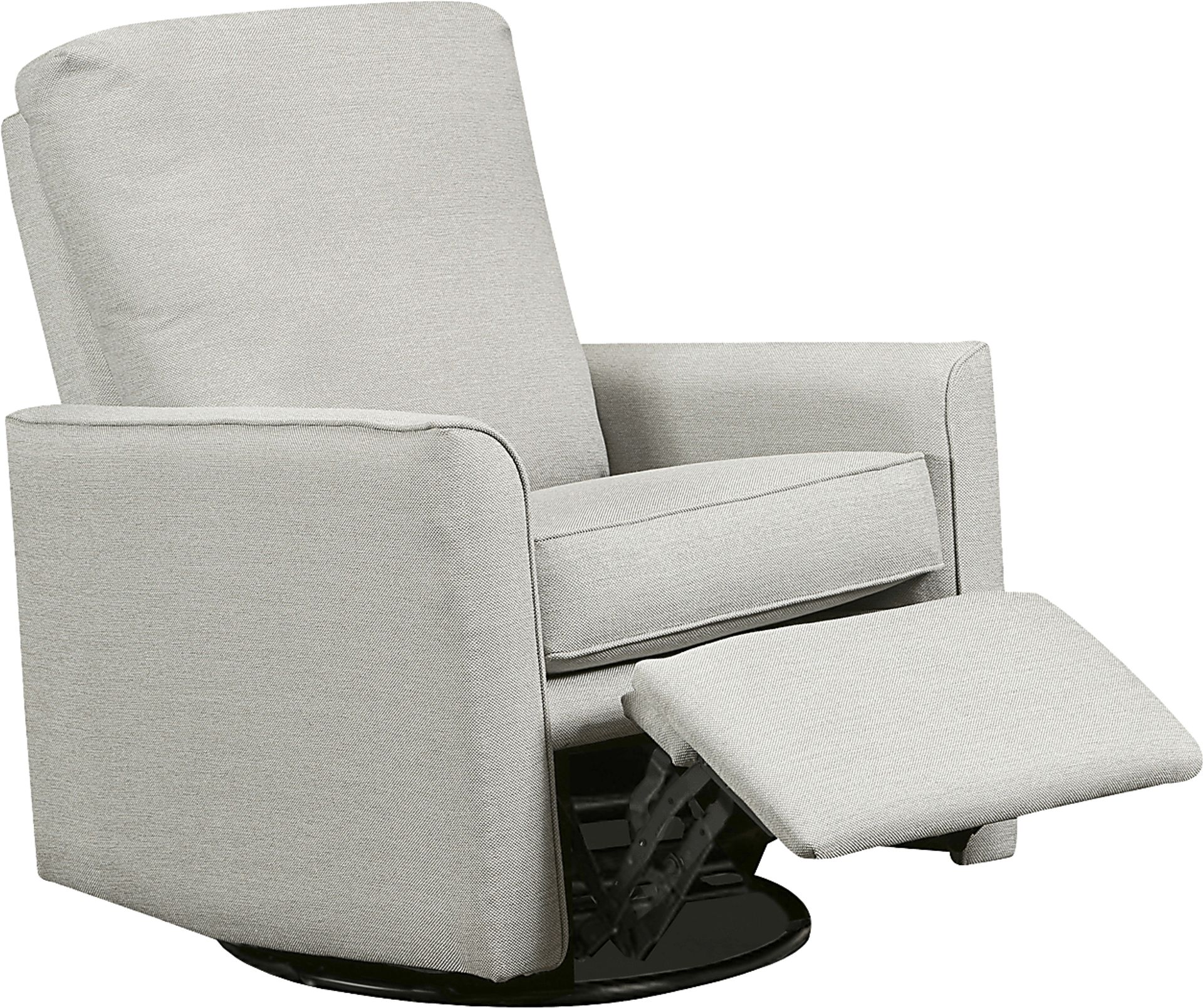 Nursery Cosonee Light Gray Swivel Recliner - Image 5