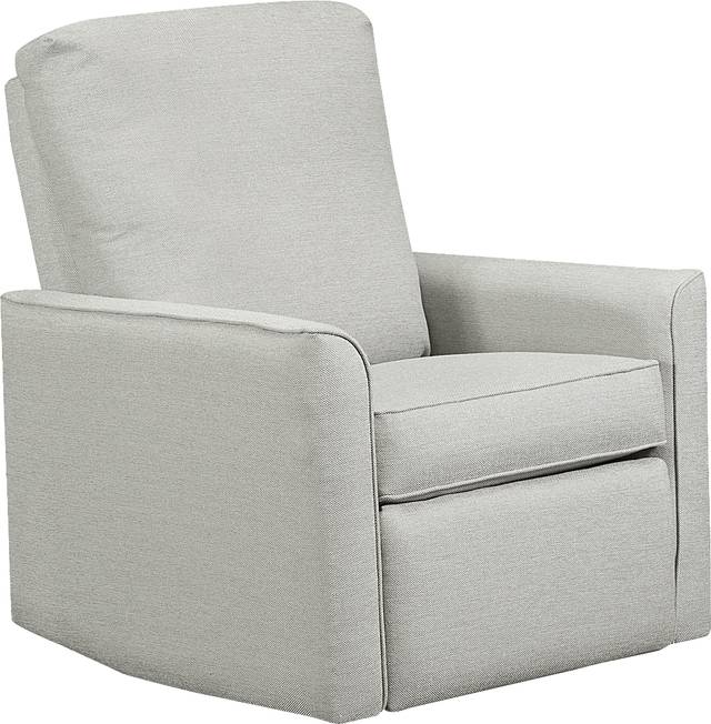 Nursery Cosonee Light Gray Swivel Recliner - Thumbnail - Image 1