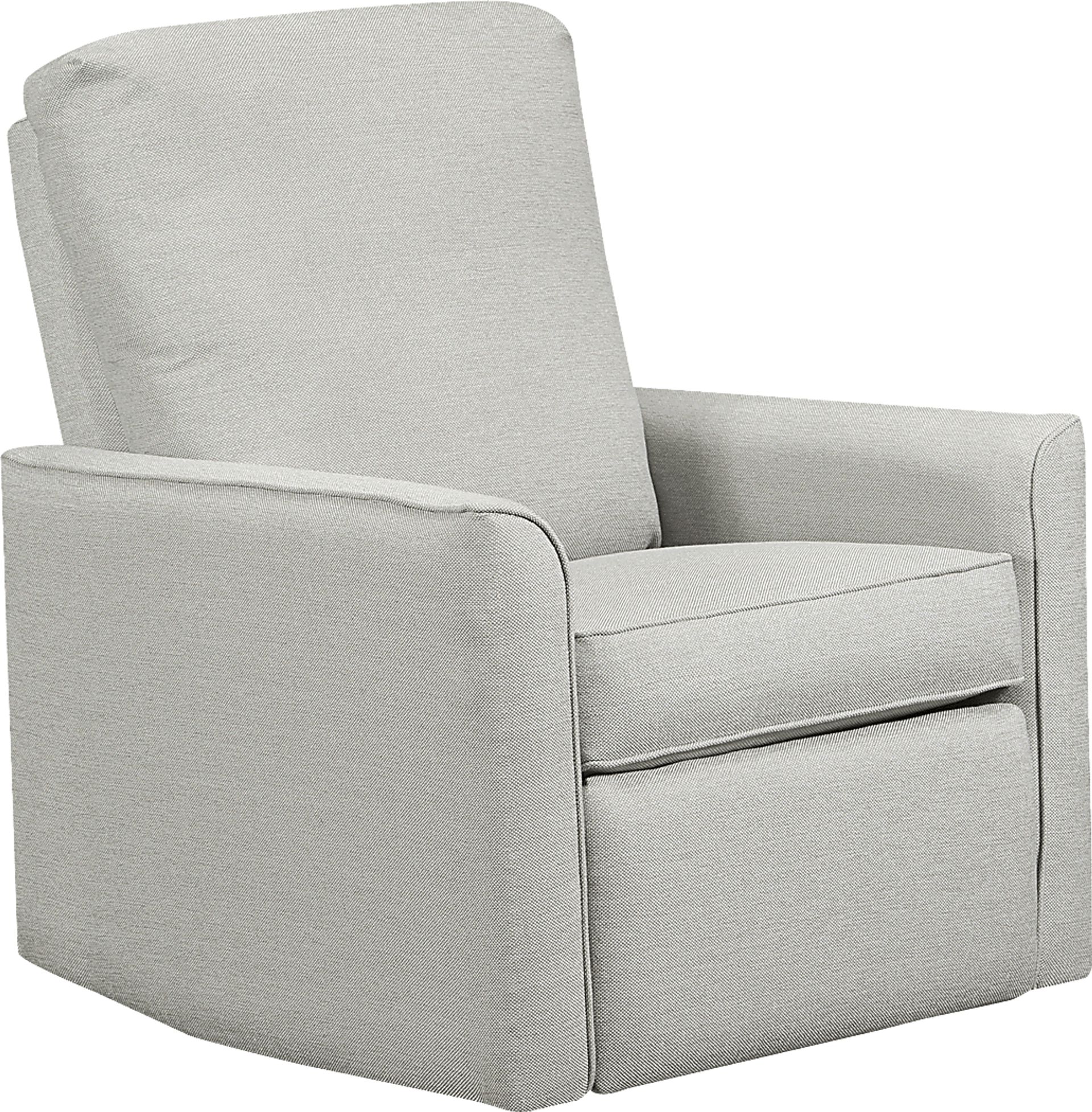 Nursery Cosonee Light Gray Swivel Recliner - Image 1