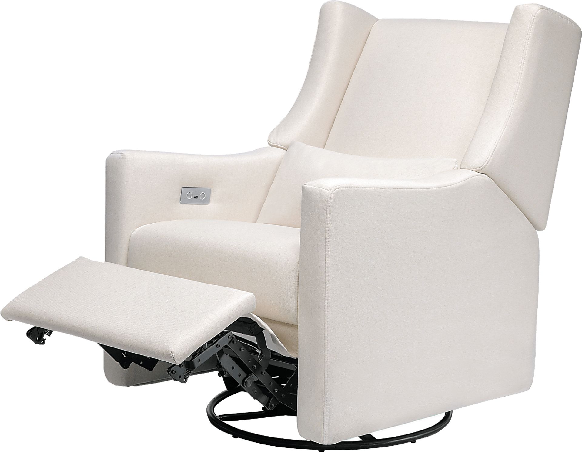 Nursery Cradle Song Cream Power Swivel Glider Recliner - Image 3