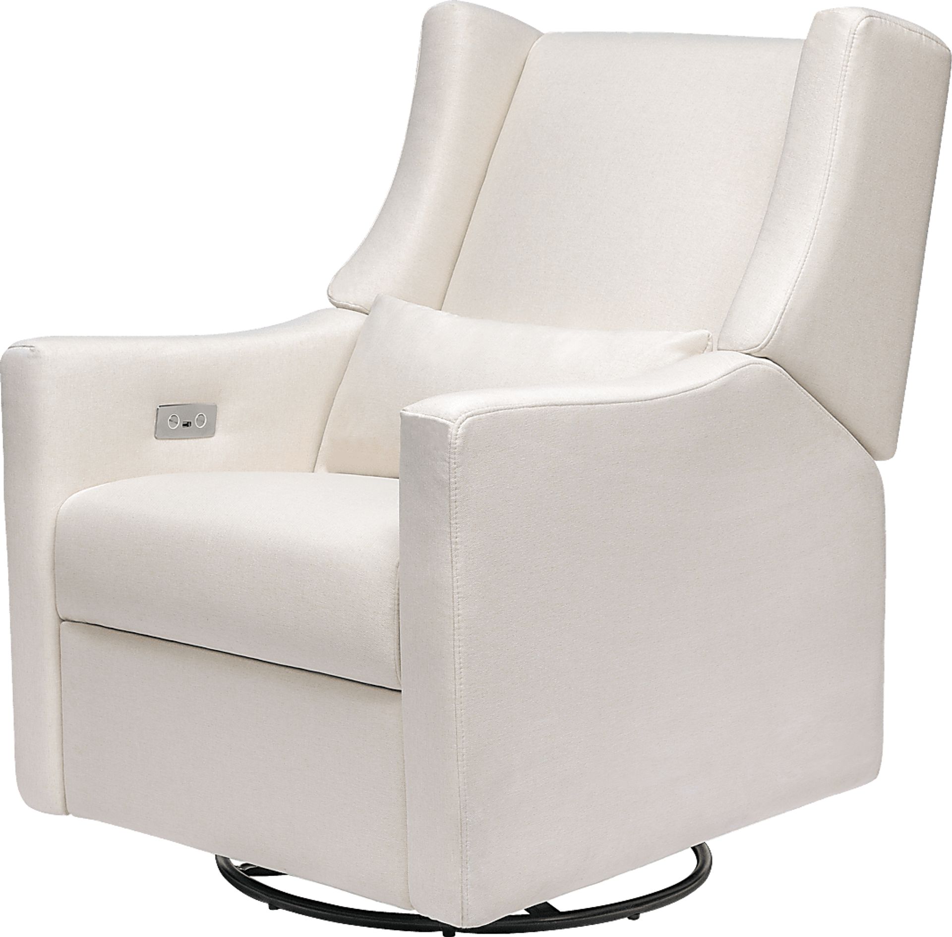 Nursery Cradle Song Cream Power Swivel Glider Recliner - Image 1