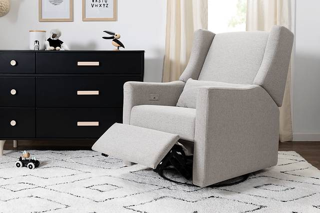 Nursery Cradle Song Gray Power Swivel Glider Recliner - Thumbnail - Image 11