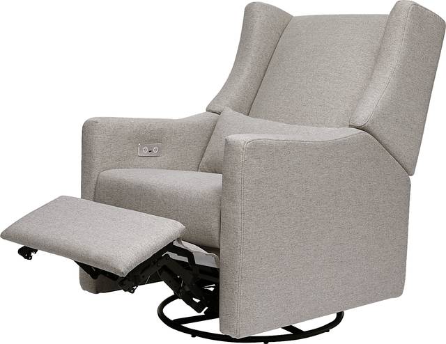 Nursery Cradle Song Gray Power Swivel Glider Recliner - Thumbnail - Image 3