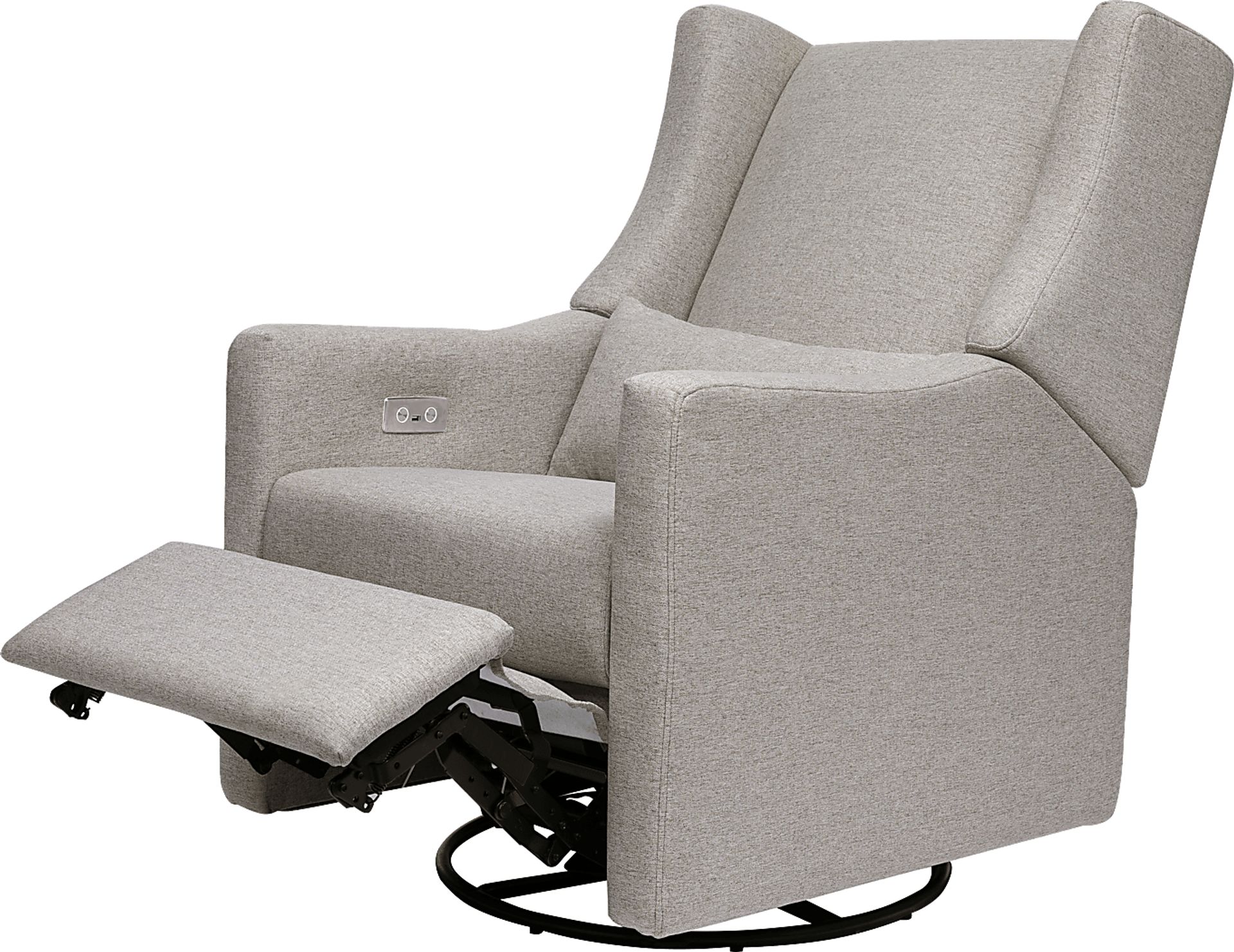 Nursery Cradle Song Gray Power Swivel Glider Recliner - Image 3