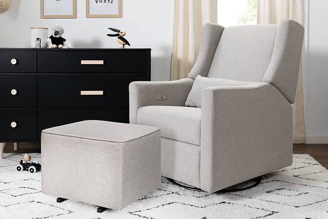 Nursery Cradle Song Gray Power Swivel Glider Recliner - Thumbnail - Image 9