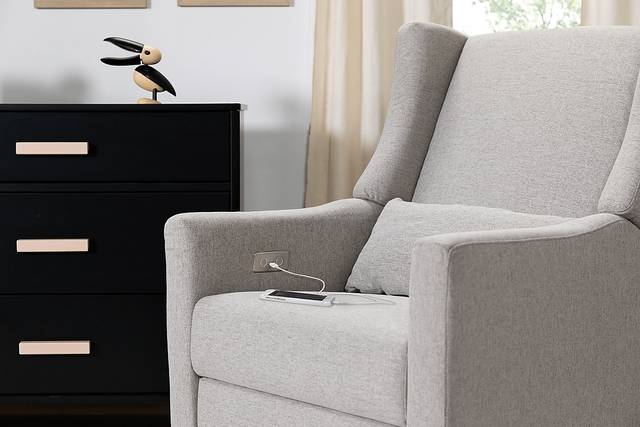 Nursery Cradle Song Gray Power Swivel Glider Recliner - Thumbnail - Image 10