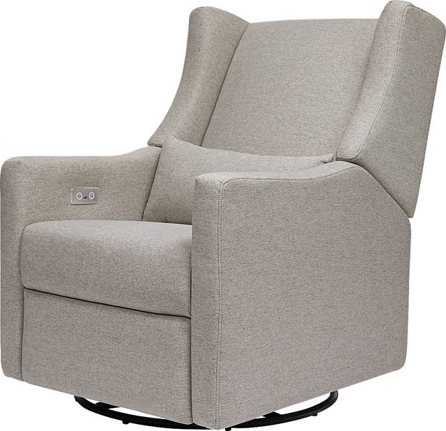 Nursery Cradle Song Gray Power Swivel Glider Recliner - Thumbnail - Image 1