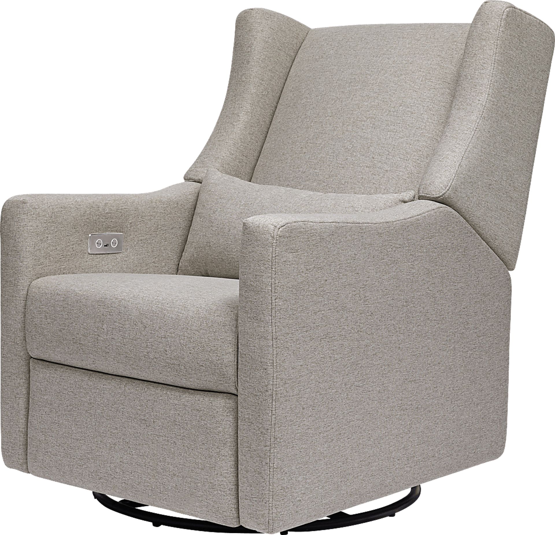 Nursery Cradle Song Gray Power Swivel Glider Recliner - Image 1