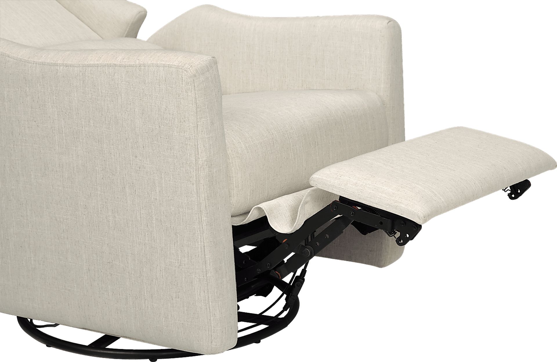 Nursery Cradle Song White Swivel Glider Recliner - Image 10