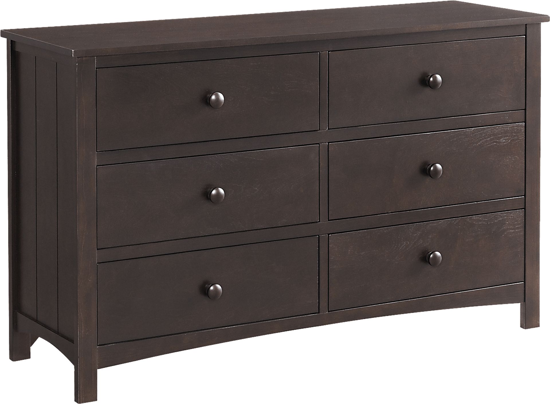 Dakson Espresso Dark Wood Nursery 6 Drawer Dresser Rooms to Go