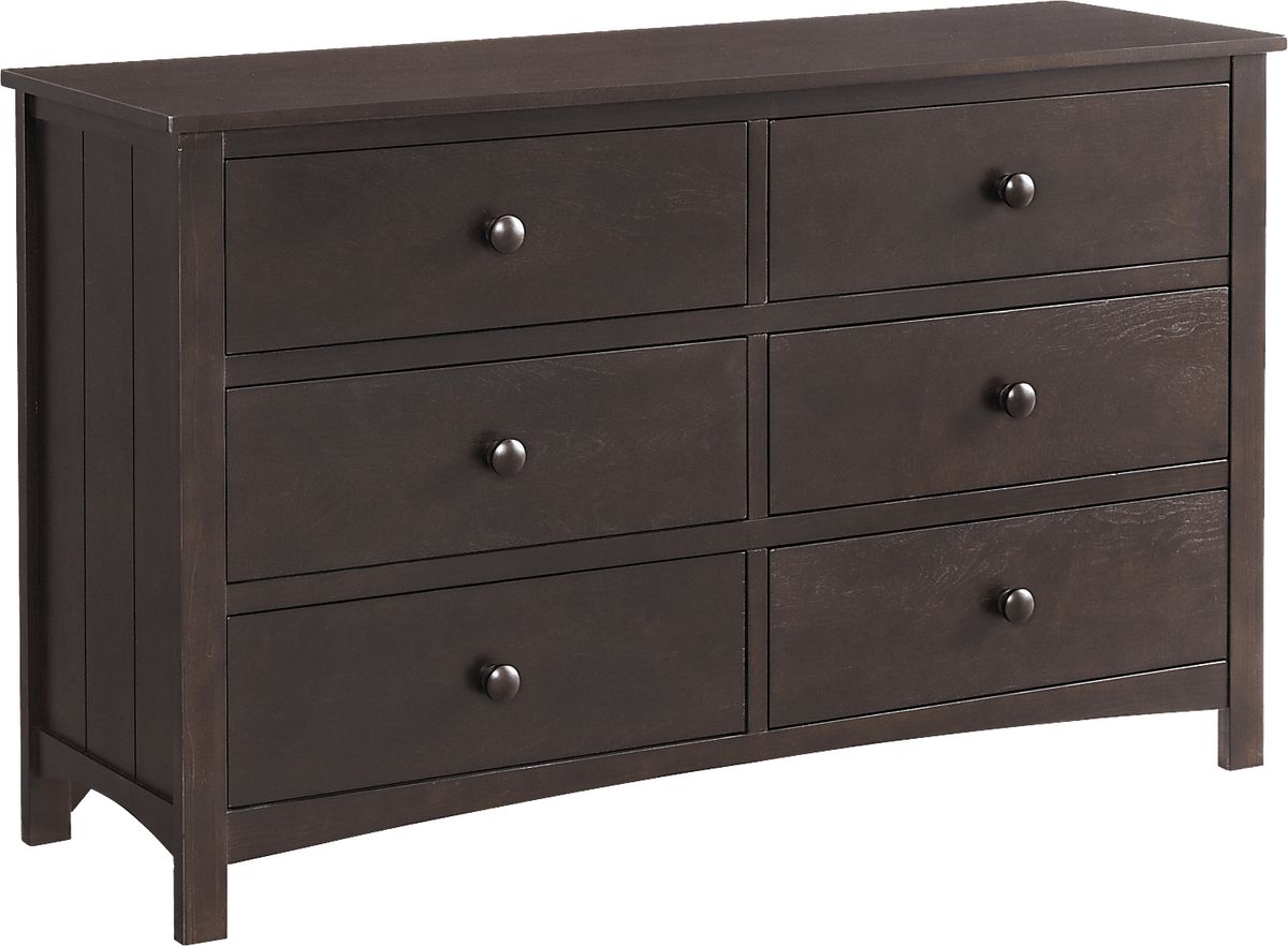 Dakson Espresso Dark Wood Nursery 6 Drawer Dresser Rooms to Go