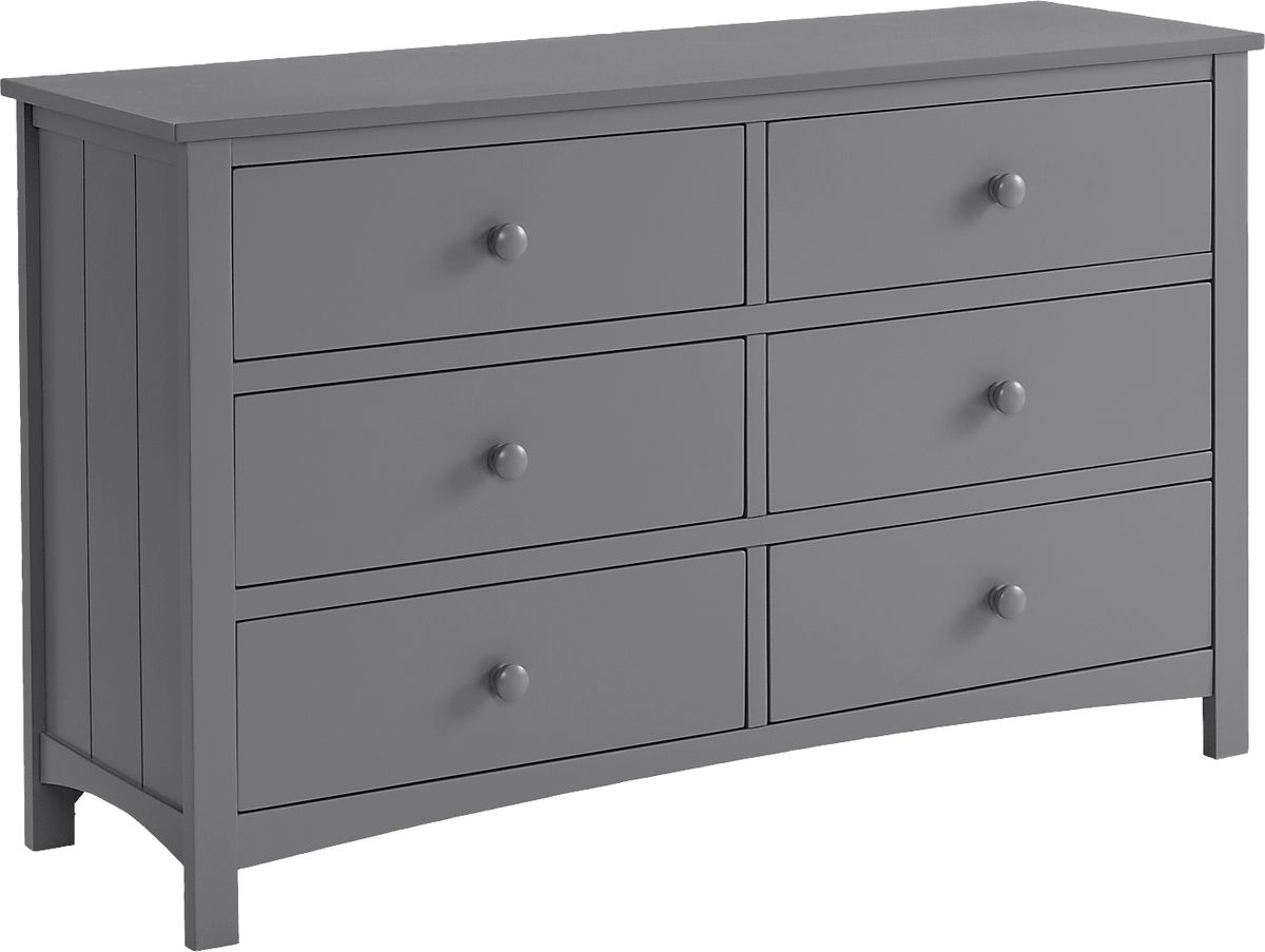 Dakson Gray Nursery 6 Drawer Dresser Rooms to Go