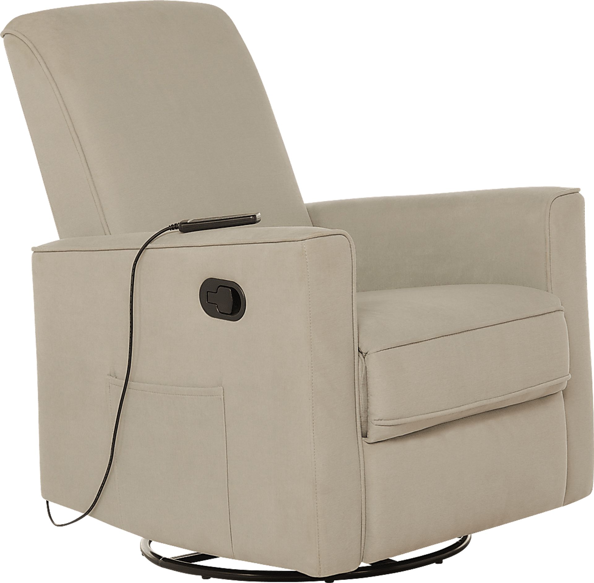 Nursery Daloair Brown Swivel Glider - Image 1