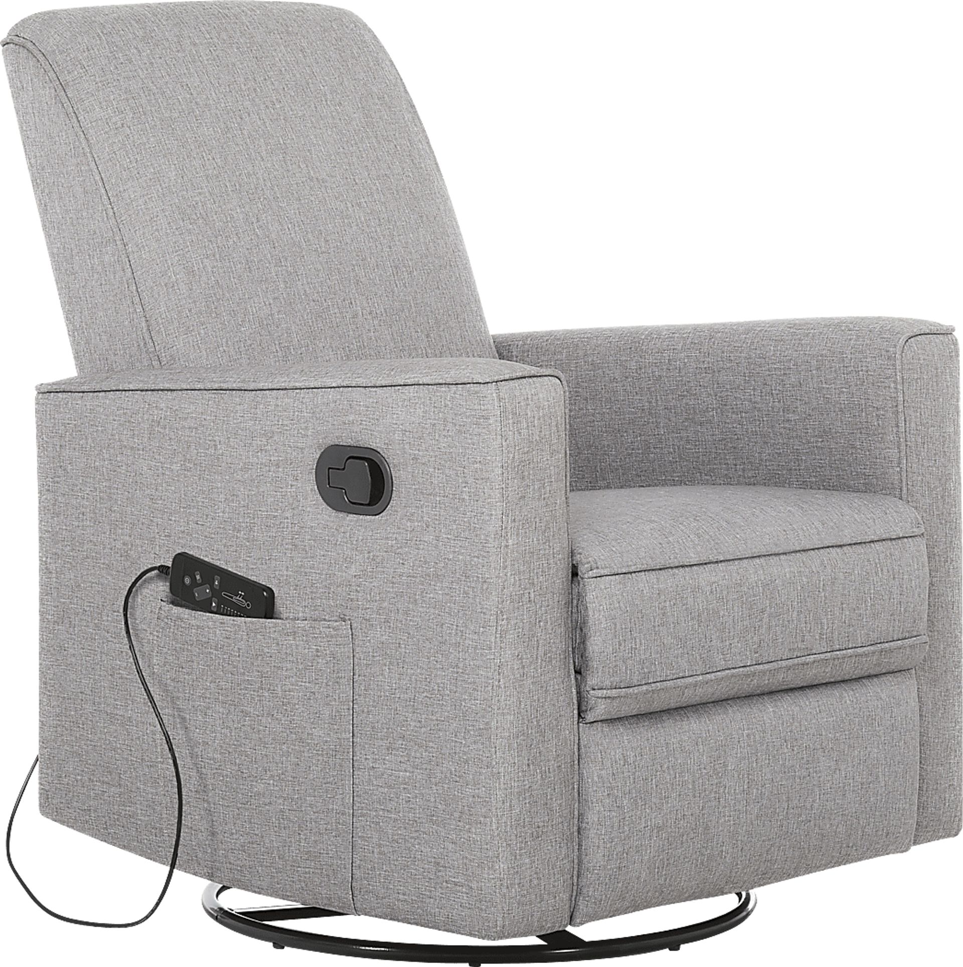 Nursery Daloair Light Gray Swivel Glider - Image 1