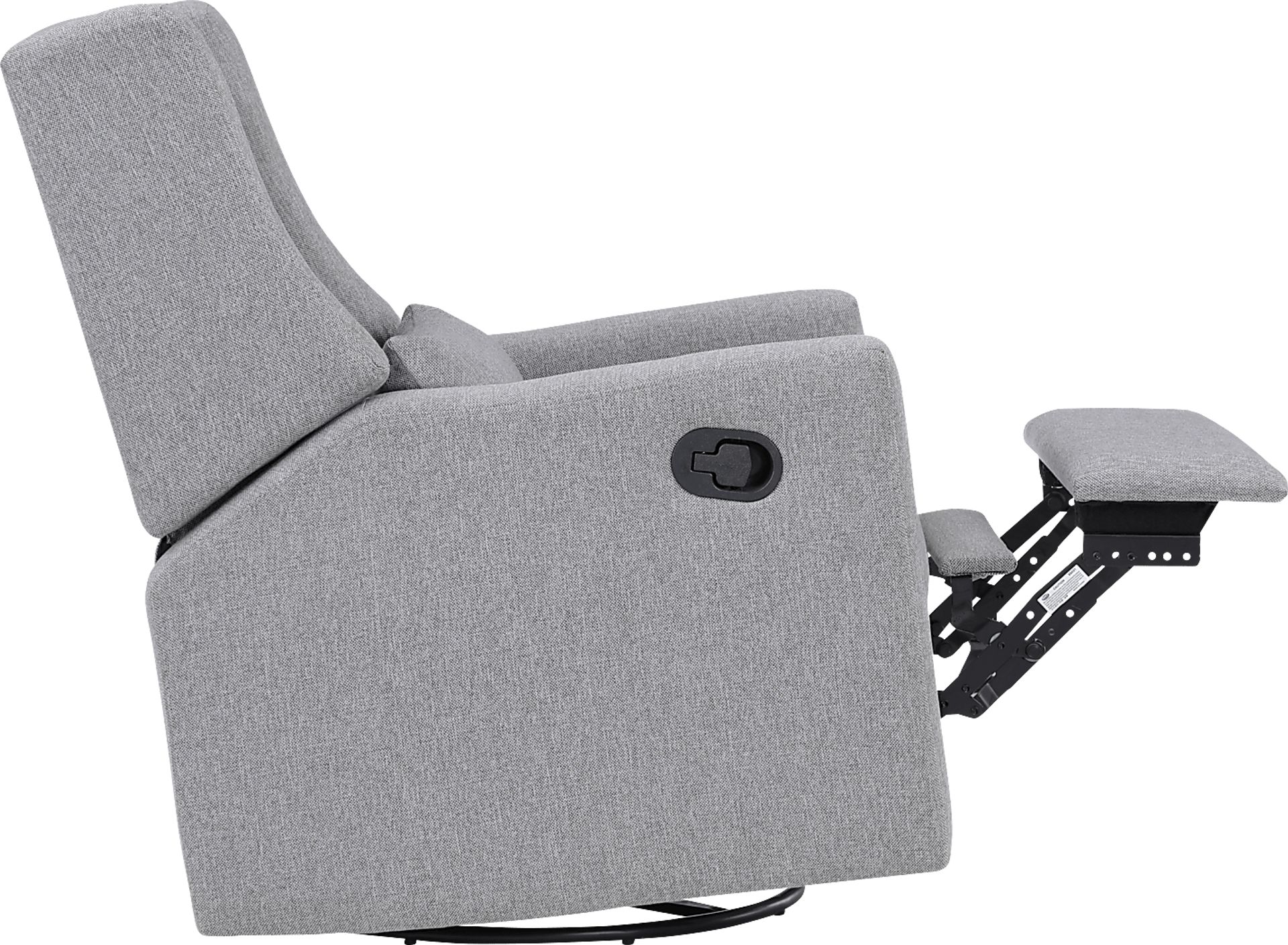 Nursery Deveron Gray Swivel Glider Recliner - Image 3