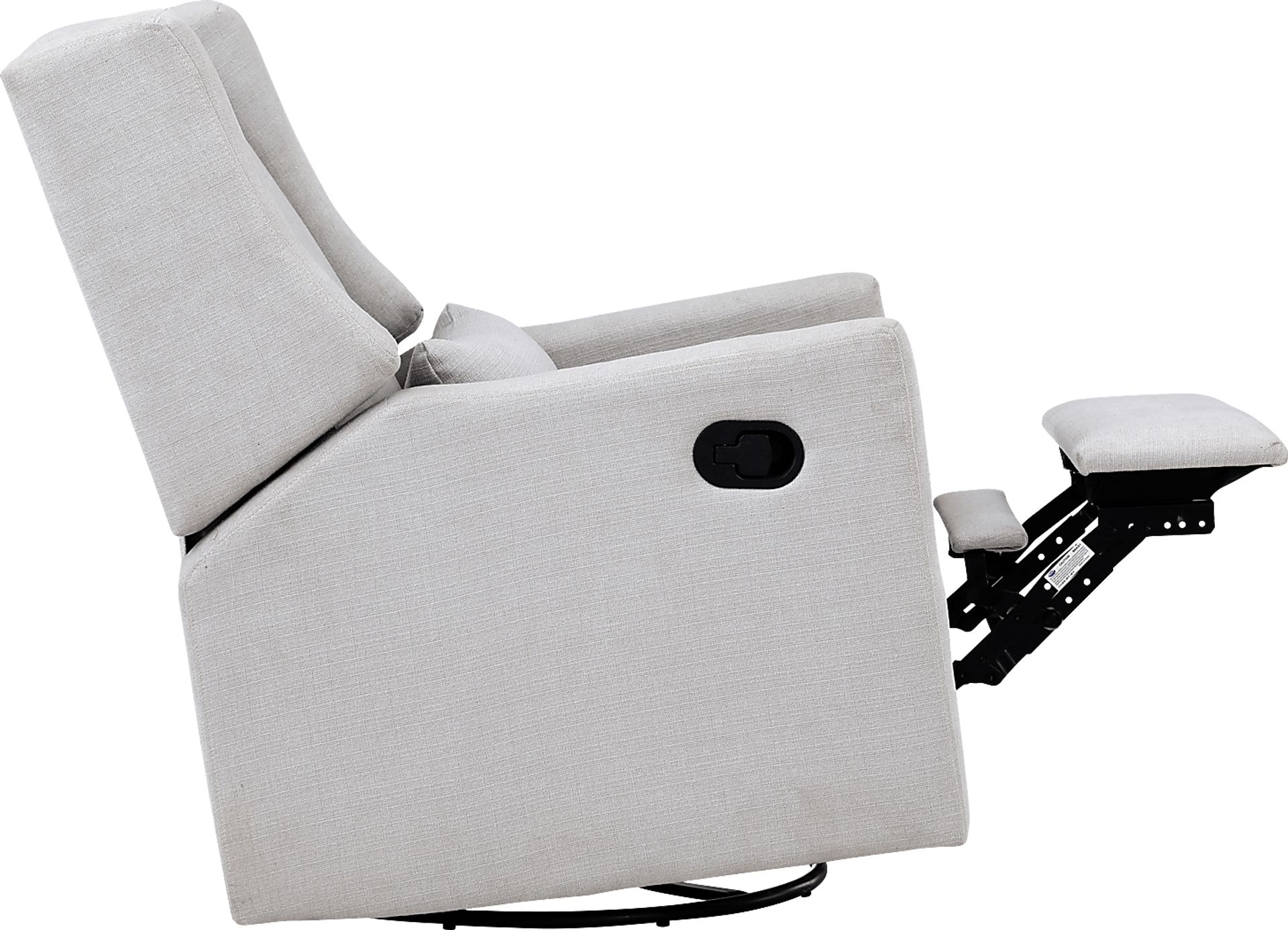Nursery Deveron Light Gray Swivel Glider Recliner - Image 3