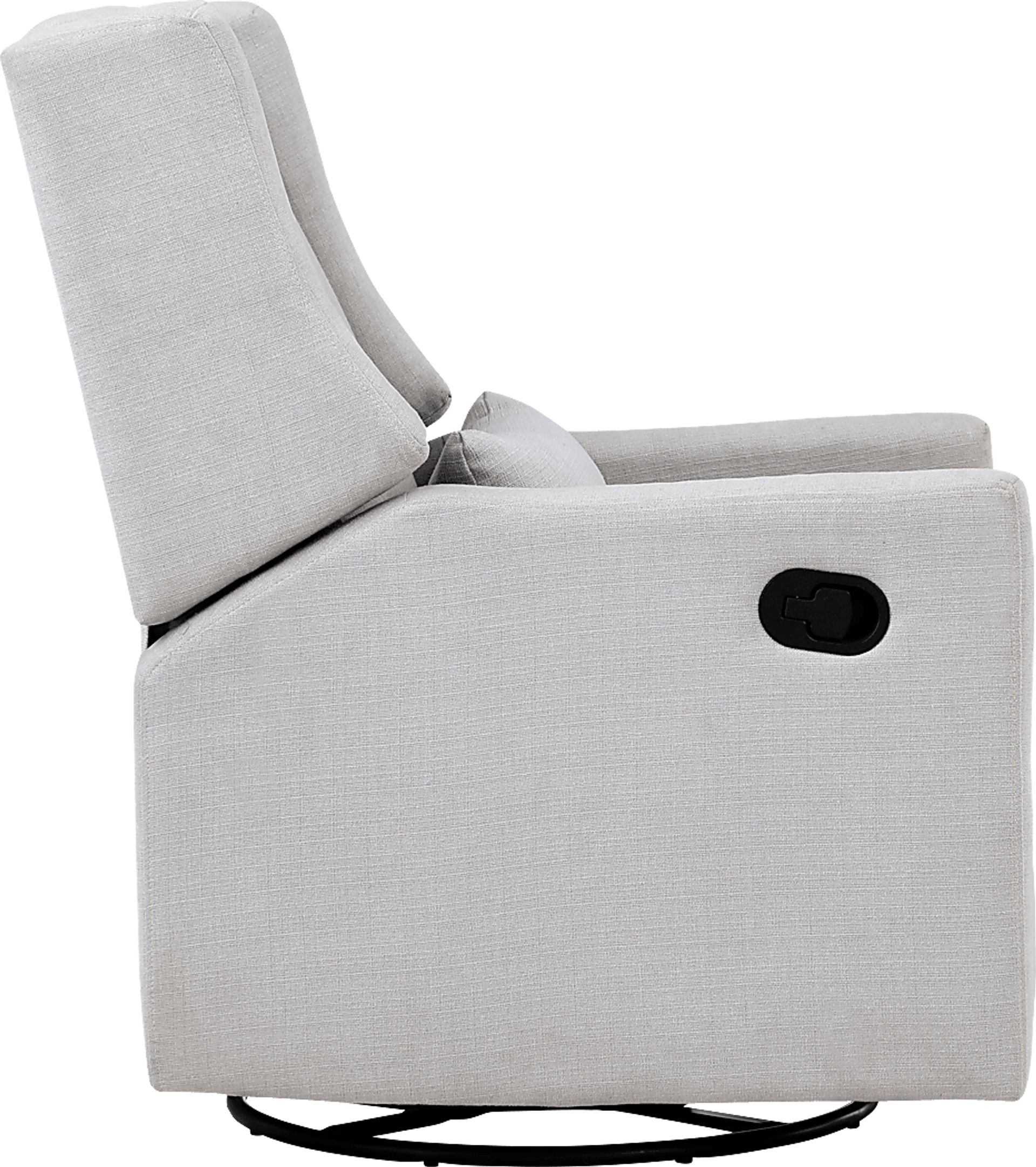 Nursery Deveron Light Gray Swivel Glider Recliner - Image 4