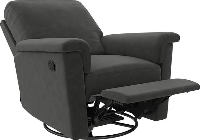 Nursery Diodi Black Swivel Recliner - Thumbnail - Image 2
