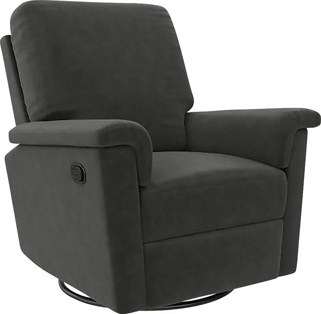 Nursery Diodi Black Swivel Recliner - Thumbnail - Image 1