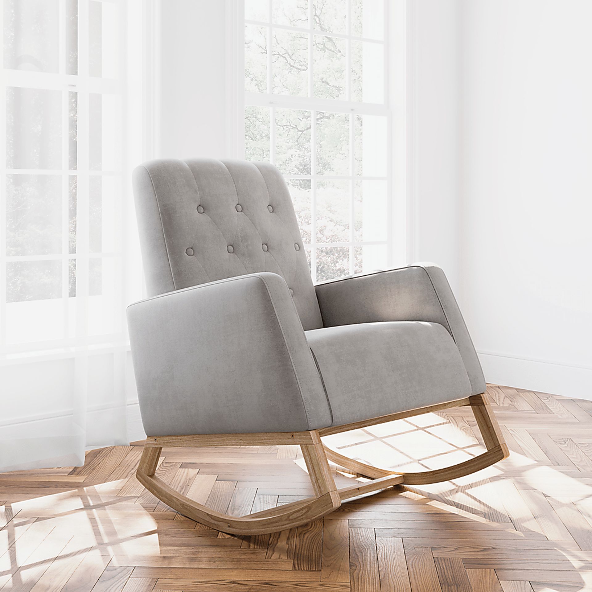 Nursery Doreni Gray Rocker - Image 2