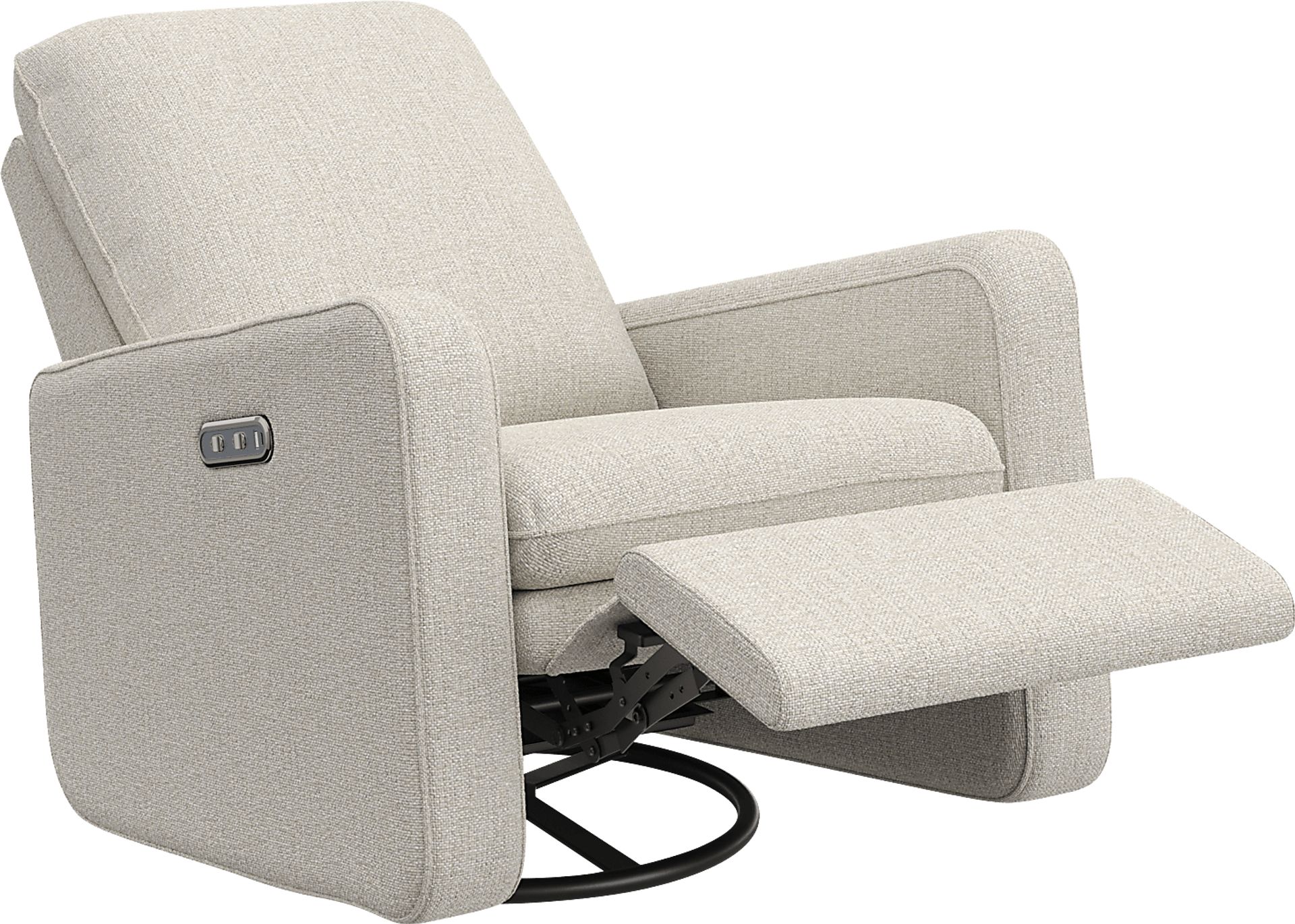 Nursery Elysiu Beige Swivel Glider - Image 9