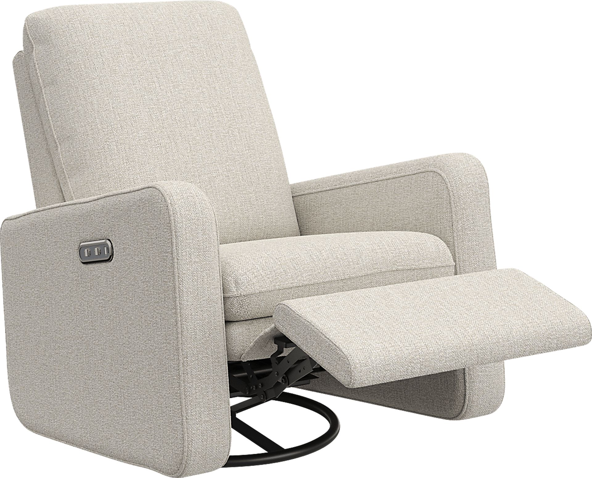 Nursery Elysiu Beige Swivel Glider - Image 6