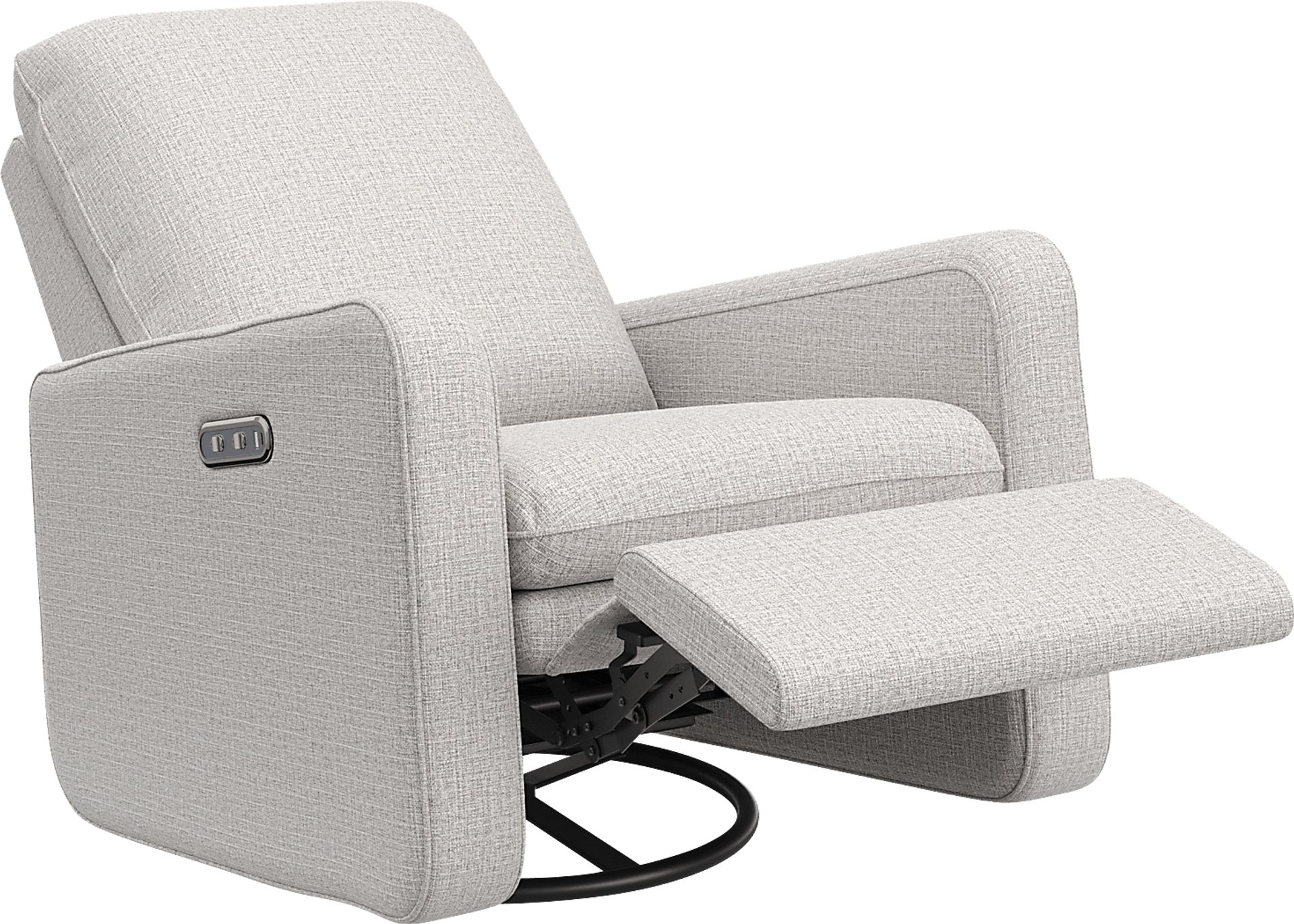 Nursery Elysiu Gray Swivel Glider - Image 9