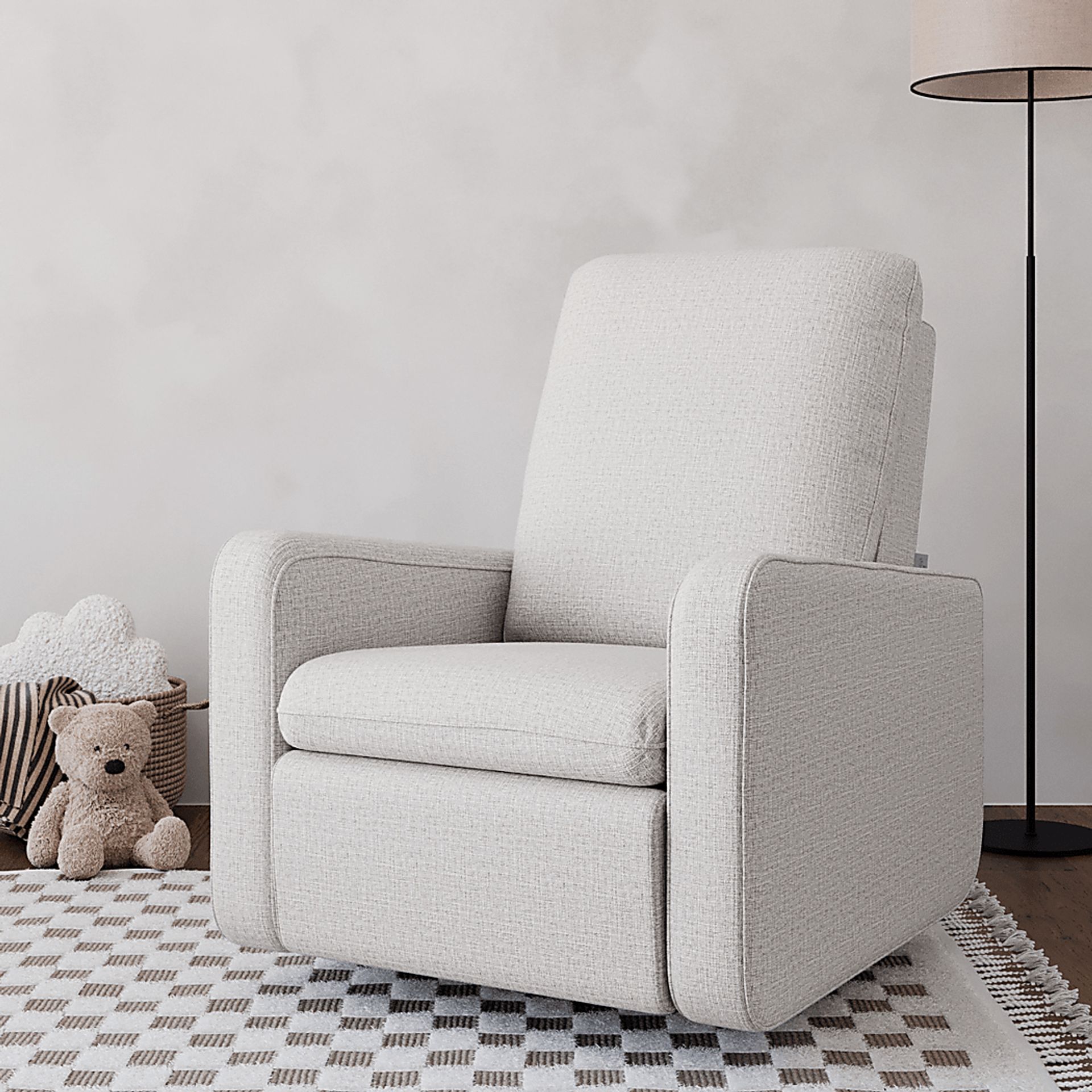 Nursery Elysiu Gray Swivel Glider - Image 2