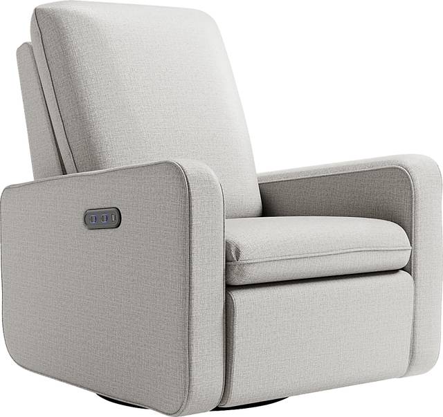Nursery Elysiu Gray Swivel Glider - Thumbnail - Image 1