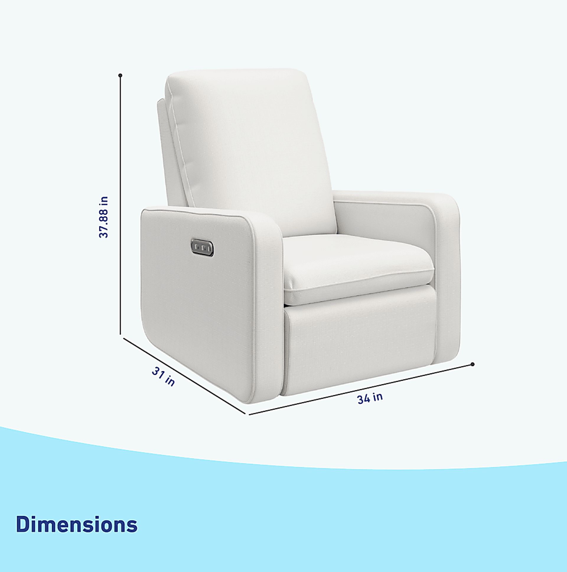 Nursery Elysiu Ivory Swivel Glider - Image 10