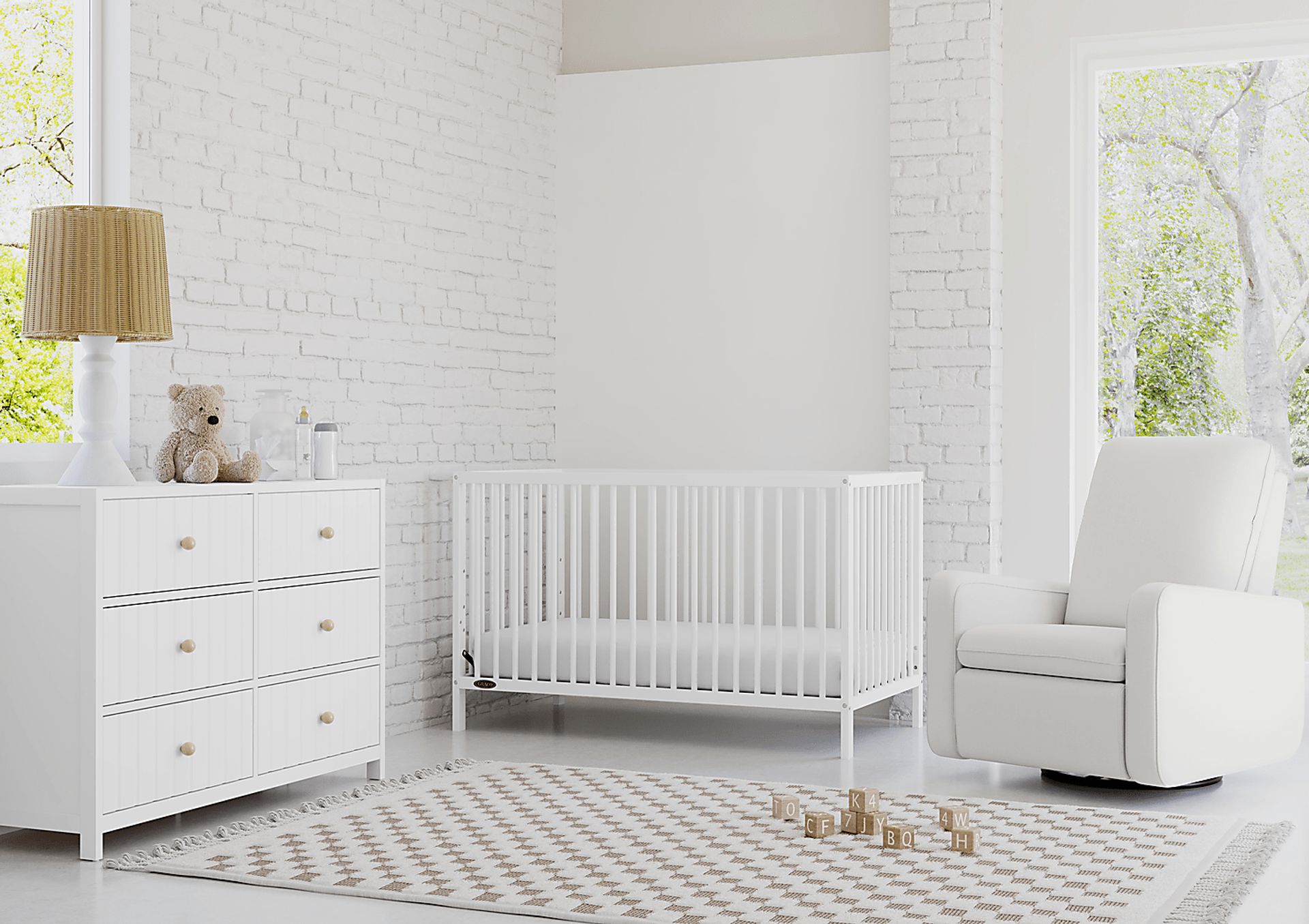 Nursery Elysiu Ivory Swivel Glider - Image 2